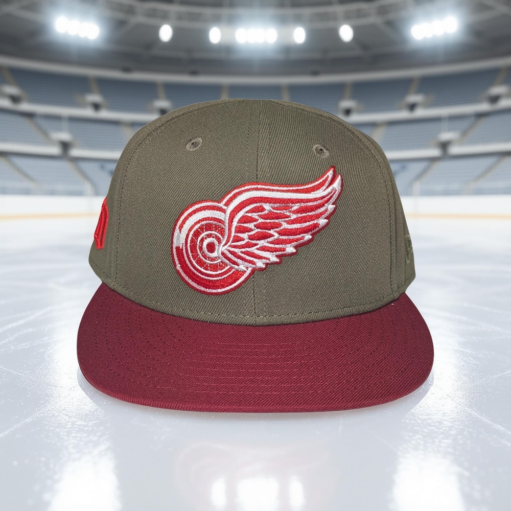 Detroit Red Wings New Era Hat Club Fitted Size 7 5/8